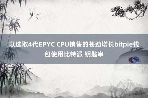 以选取4代EPYC CPU销售的苍劲增长bitpie钱包使用比特派 钥匙串