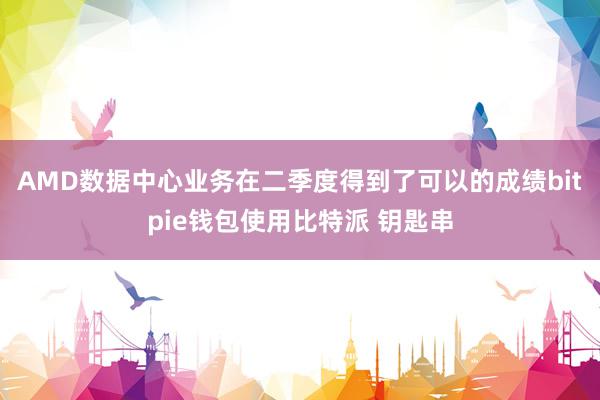 AMD数据中心业务在二季度得到了可以的成绩bitpie钱包使用比特派 钥匙串