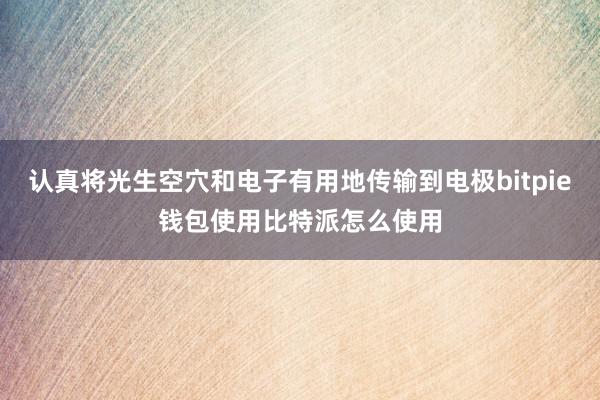 认真将光生空穴和电子有用地传输到电极bitpie钱包使用比特派怎么使用