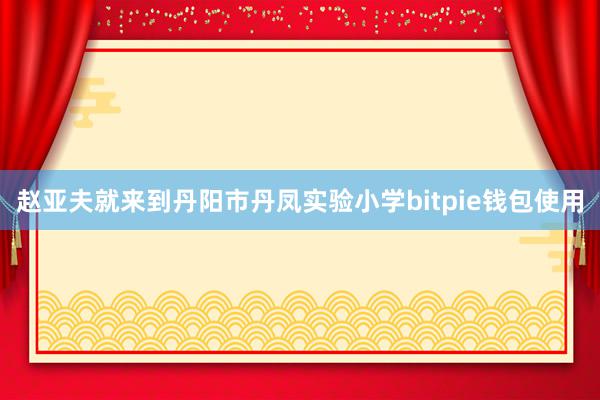 赵亚夫就来到丹阳市丹凤实验小学bitpie钱包使用