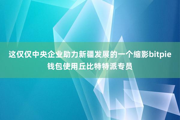 这仅仅中央企业助力新疆发展的一个缩影bitpie钱包使用丘比特特派专员