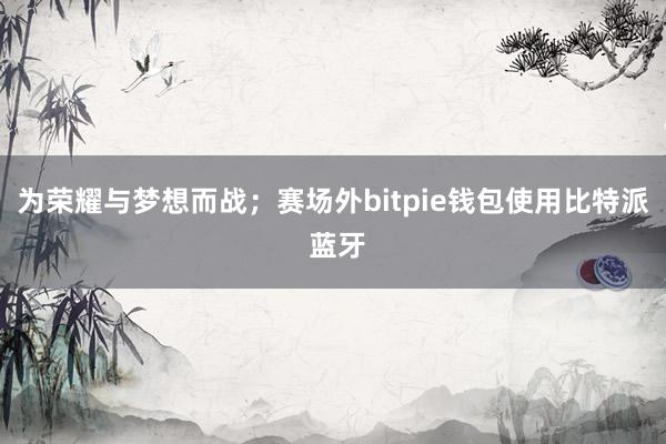 为荣耀与梦想而战；赛场外bitpie钱包使用比特派 蓝牙