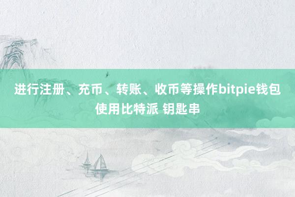 进行注册、充币、转账、收币等操作bitpie钱包使用比特派 钥匙串