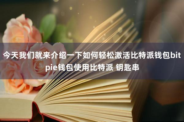 今天我们就来介绍一下如何轻松激活比特派钱包bitpie钱包使用比特派 钥匙串