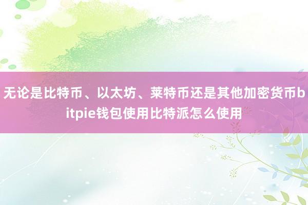 无论是比特币、以太坊、莱特币还是其他加密货币bitpie钱包使用比特派怎么使用