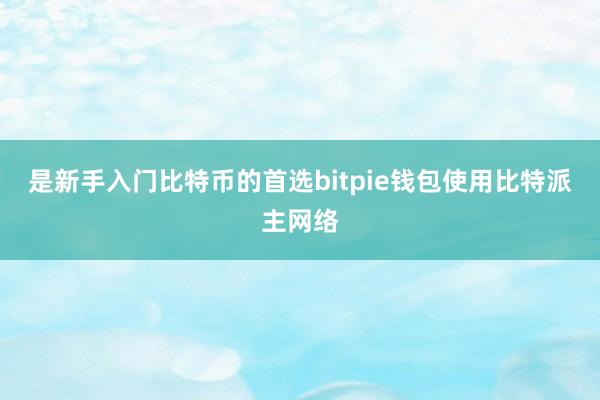 是新手入门比特币的首选bitpie钱包使用比特派主网络