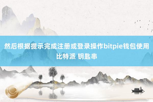 然后根据提示完成注册或登录操作bitpie钱包使用比特派 钥匙串