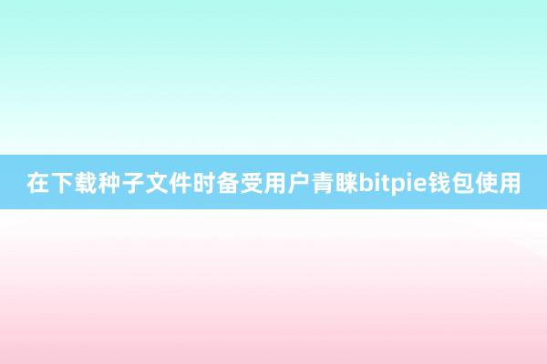 在下载种子文件时备受用户青睐bitpie钱包使用