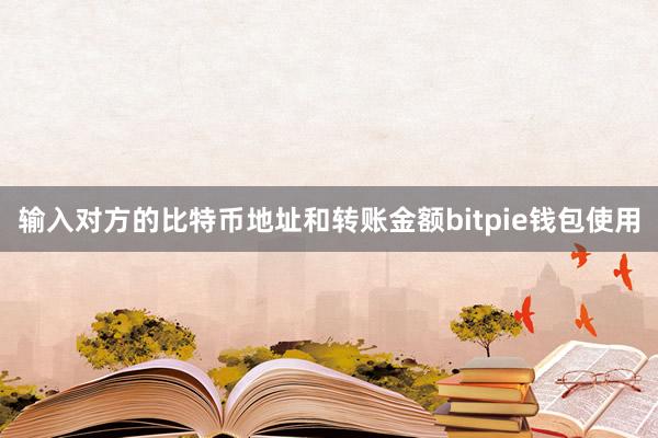 输入对方的比特币地址和转账金额bitpie钱包使用