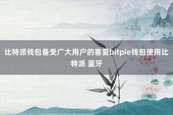 比特派钱包备受广大用户的喜爱bitpie钱包使用比特派 蓝牙