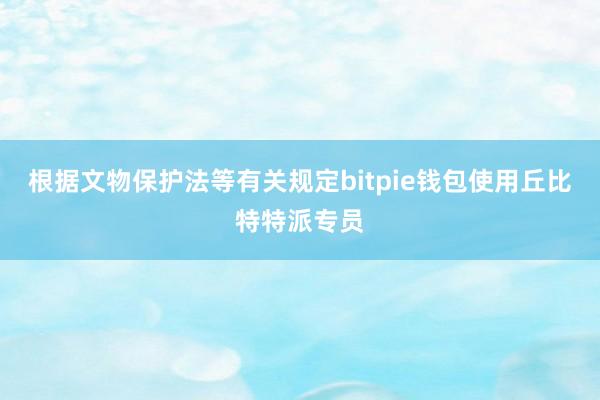 根据文物保护法等有关规定bitpie钱包使用丘比特特派专员