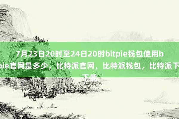 7月23日20时至24日20时bitpie钱包使用bitpie官网是多少，比特派官网，比特派钱包，比特派下载