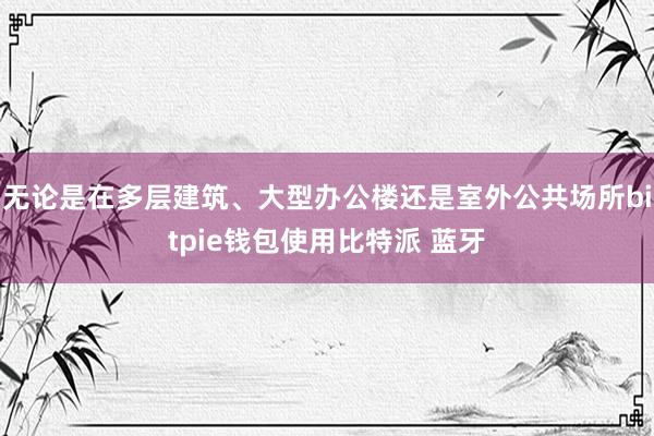 无论是在多层建筑、大型办公楼还是室外公共场所bitpie钱包使用比特派 蓝牙