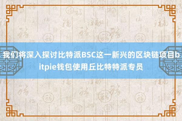 我们将深入探讨比特派BSC这一新兴的区块链项目bitpie钱包使用丘比特特派专员