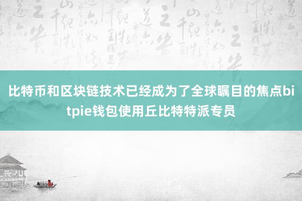 比特币和区块链技术已经成为了全球瞩目的焦点bitpie钱包使用丘比特特派专员