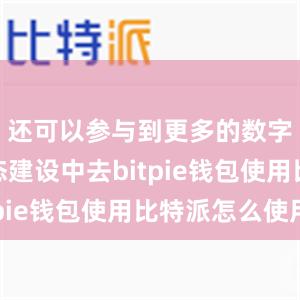 还可以参与到更多的数字货币生态建设中去bitpie钱包使用比特派怎么使用