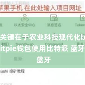 关键在于农业科技现代化bitpie钱包使用比特派 蓝牙