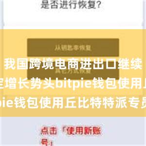 我国跨境电商进出口继续保持稳定增长势头bitpie钱包使用丘比特特派专员