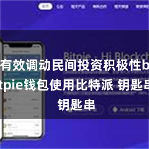 有效调动民间投资积极性bitpie钱包使用比特派 钥匙串