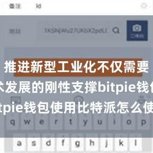 推进新型工业化不仅需要物质技术发展的刚性支撑bitpie钱包使用比特派怎么使用