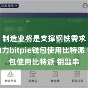 制造业将是支撑钢铁需求主要动力bitpie钱包使用比特派 钥匙串